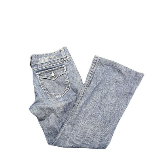 refuge Denim - Refuge Premium Jeans Denim Bootcut Blue Jeans Light Wash Jeans Women's Size 11
